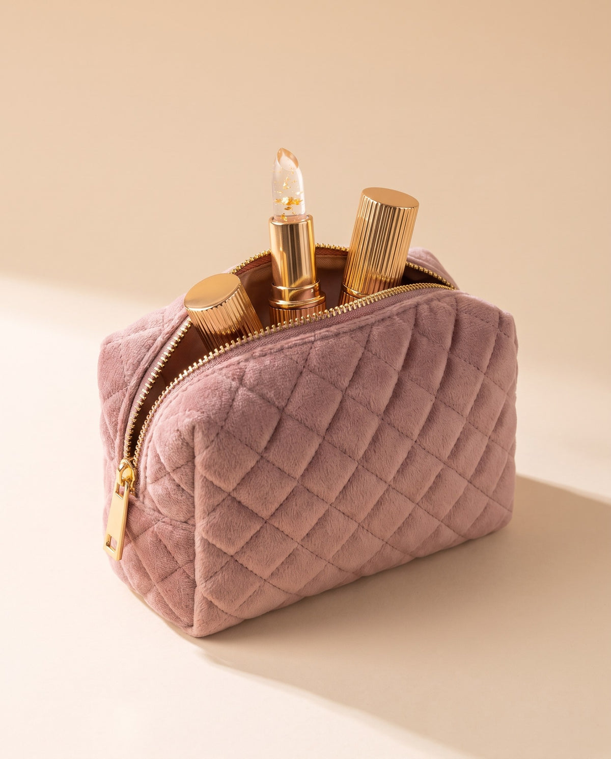 Quilted Makeup Pouch